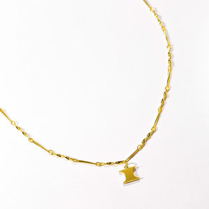 Letter Necklace (I) - Gold